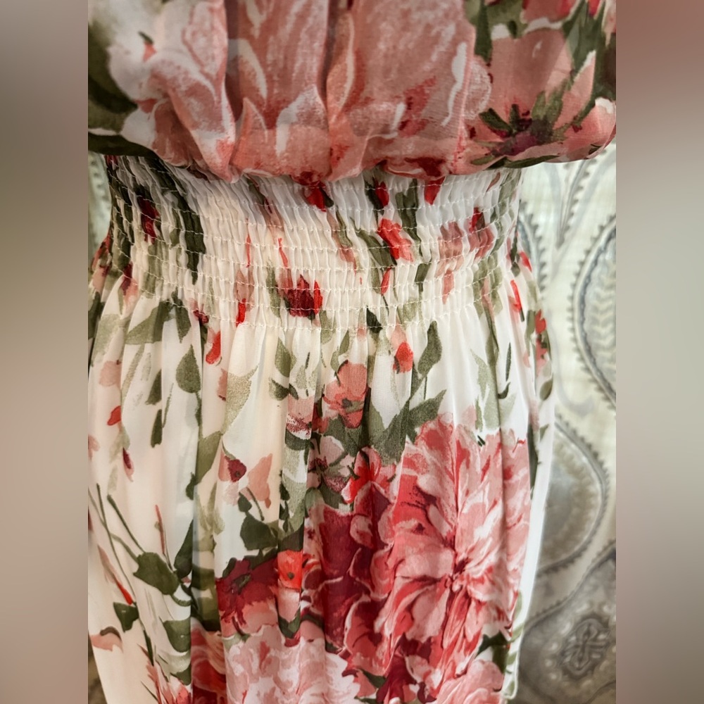 Kate and Lily Floral Maxi Dress in Pink and White Size 4 - Picture 7 of 8